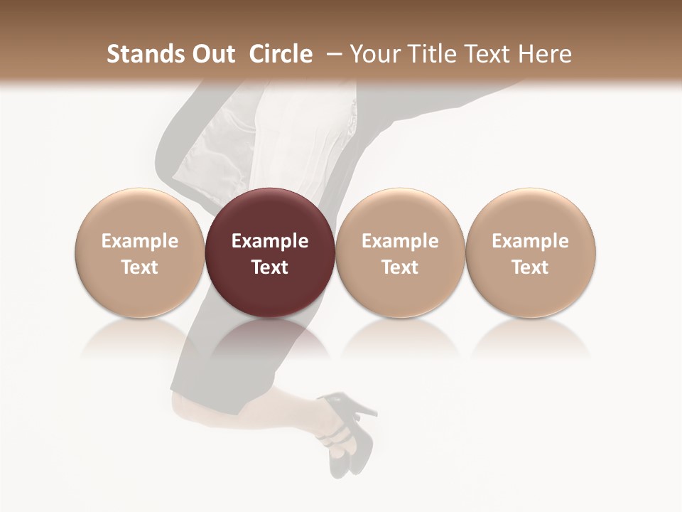 A Woman Jumping In The Air With Her Arms Outstretched PowerPoint Template