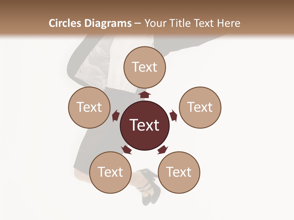 A Woman Jumping In The Air With Her Arms Outstretched PowerPoint Template