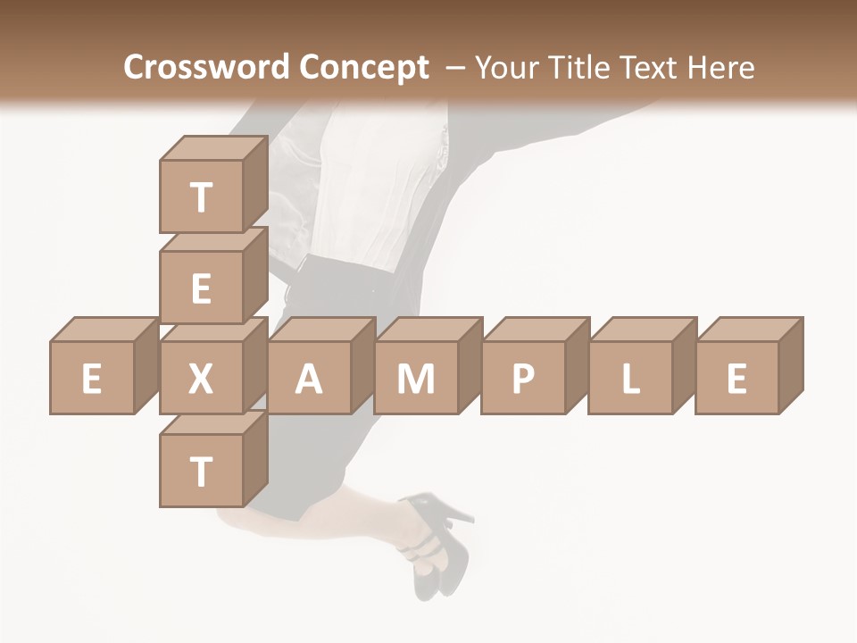 A Woman Jumping In The Air With Her Arms Outstretched PowerPoint Template