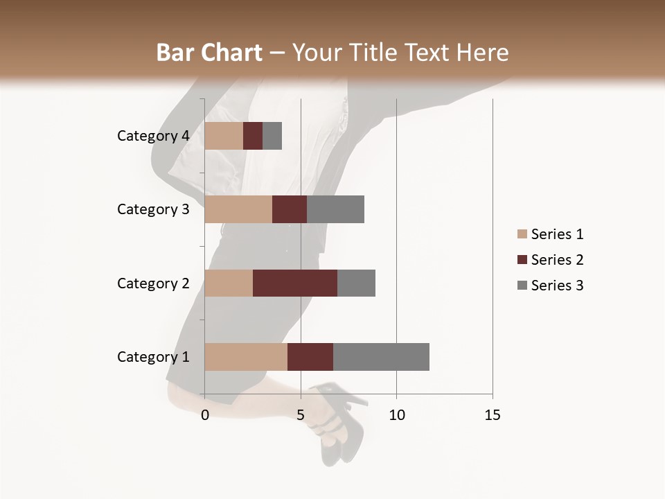 A Woman Jumping In The Air With Her Arms Outstretched PowerPoint Template