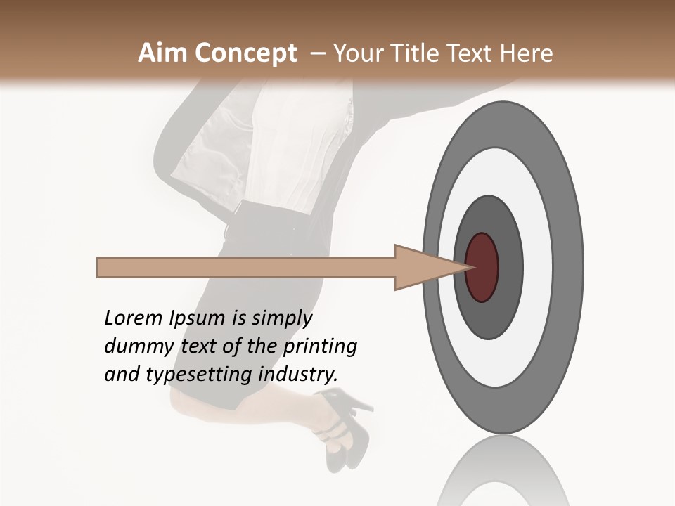 A Woman Jumping In The Air With Her Arms Outstretched PowerPoint Template