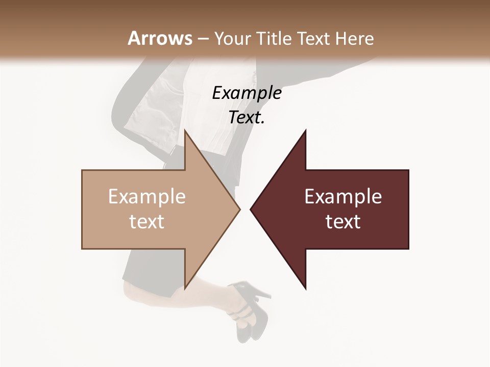 A Woman Jumping In The Air With Her Arms Outstretched PowerPoint Template