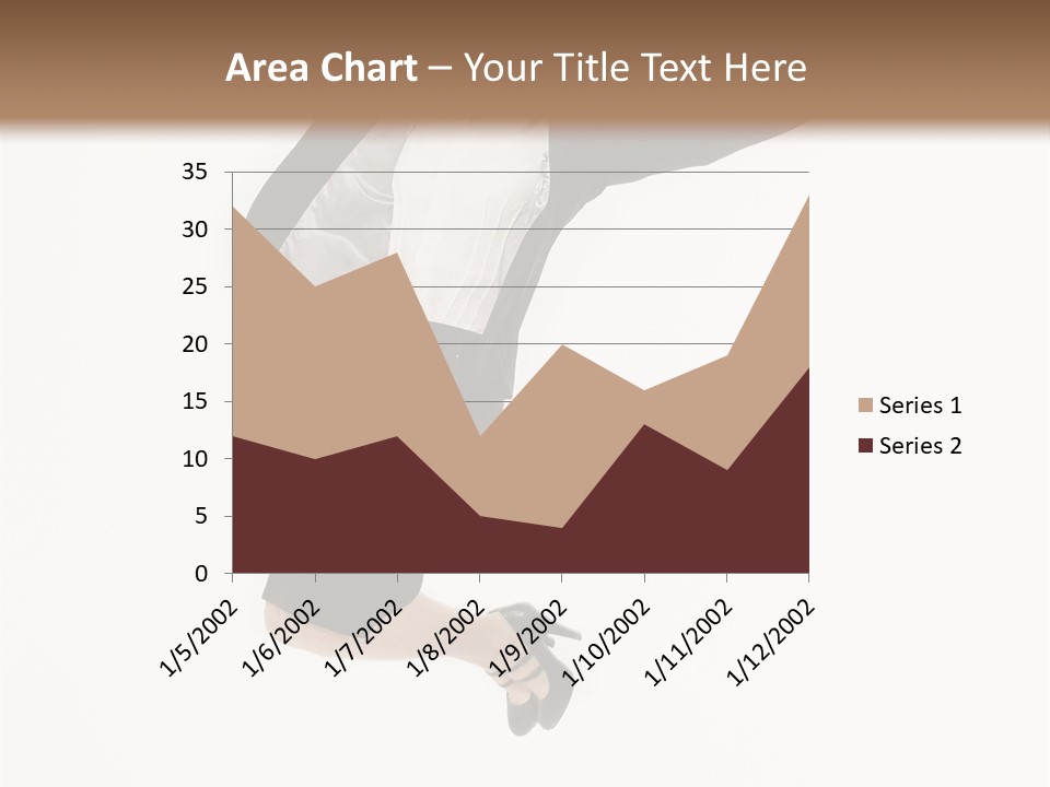 A Woman Jumping In The Air With Her Arms Outstretched PowerPoint Template