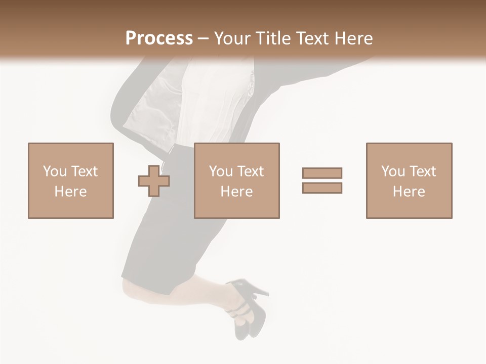 A Woman Jumping In The Air With Her Arms Outstretched PowerPoint Template