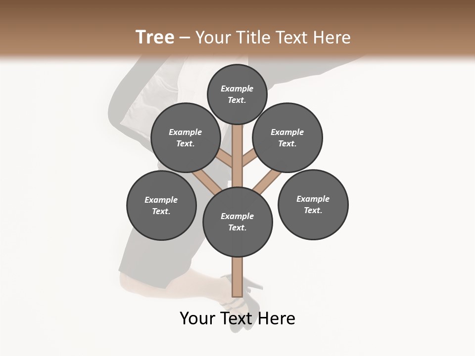 A Woman Jumping In The Air With Her Arms Outstretched PowerPoint Template