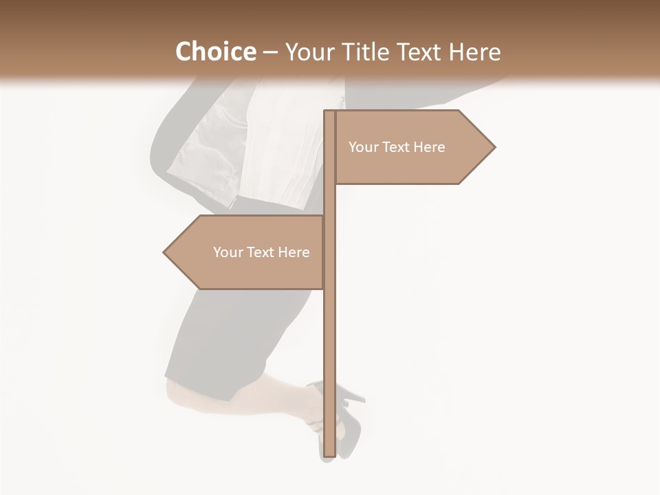 A Woman Jumping In The Air With Her Arms Outstretched PowerPoint Template