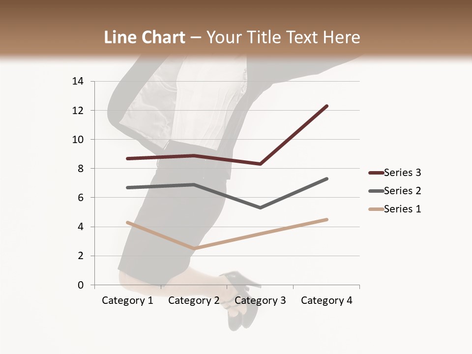 A Woman Jumping In The Air With Her Arms Outstretched PowerPoint Template