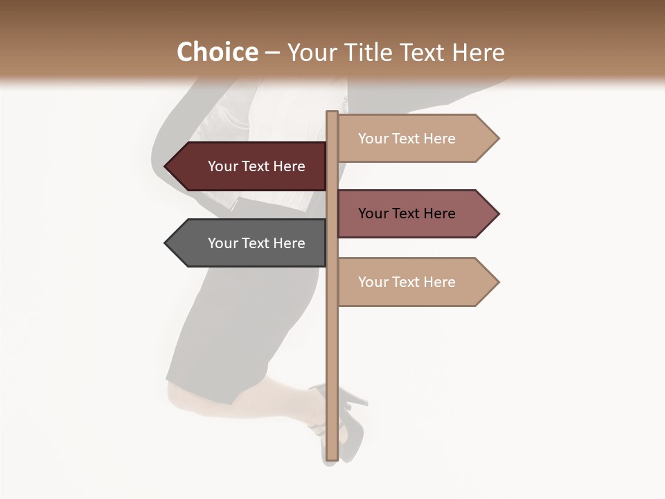 A Woman Jumping In The Air With Her Arms Outstretched PowerPoint Template