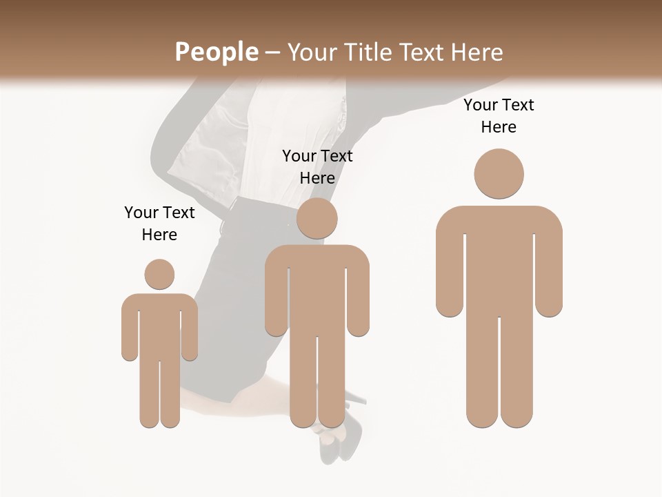 A Woman Jumping In The Air With Her Arms Outstretched PowerPoint Template