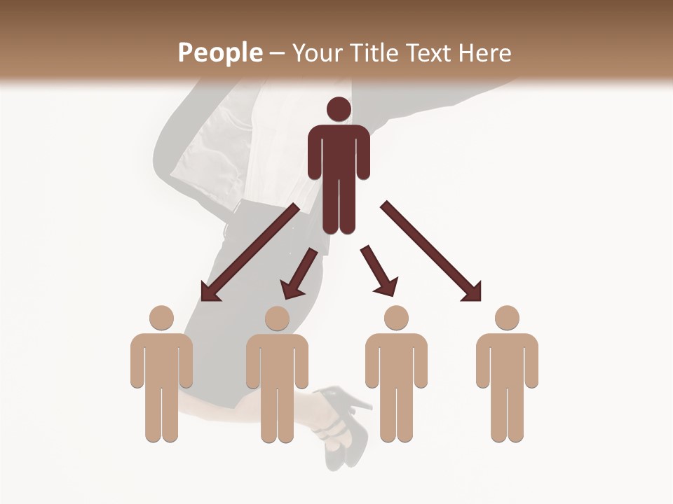 A Woman Jumping In The Air With Her Arms Outstretched PowerPoint Template