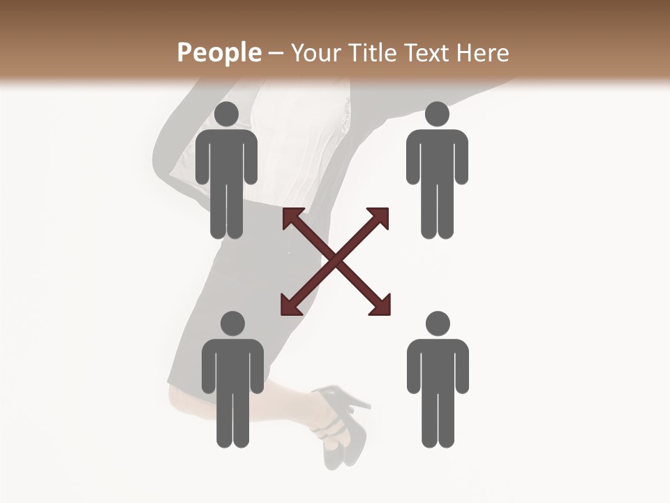 A Woman Jumping In The Air With Her Arms Outstretched PowerPoint Template