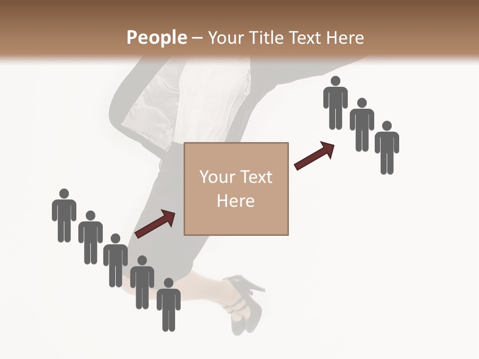 A Woman Jumping In The Air With Her Arms Outstretched PowerPoint Template