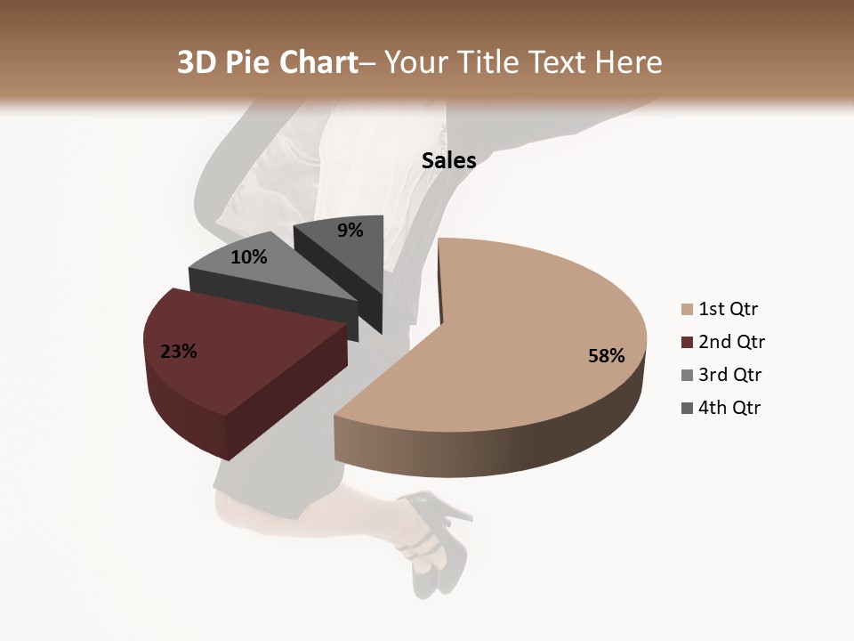 A Woman Jumping In The Air With Her Arms Outstretched PowerPoint Template
