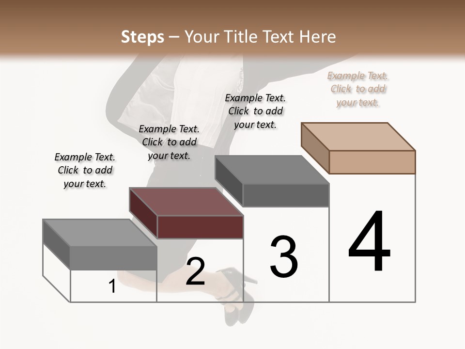 A Woman Jumping In The Air With Her Arms Outstretched PowerPoint Template