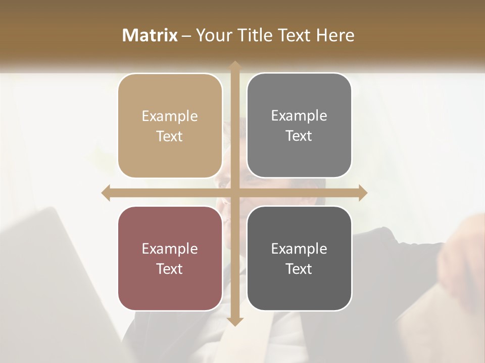 A Man In A Suit Sitting In Front Of A Laptop PowerPoint Template