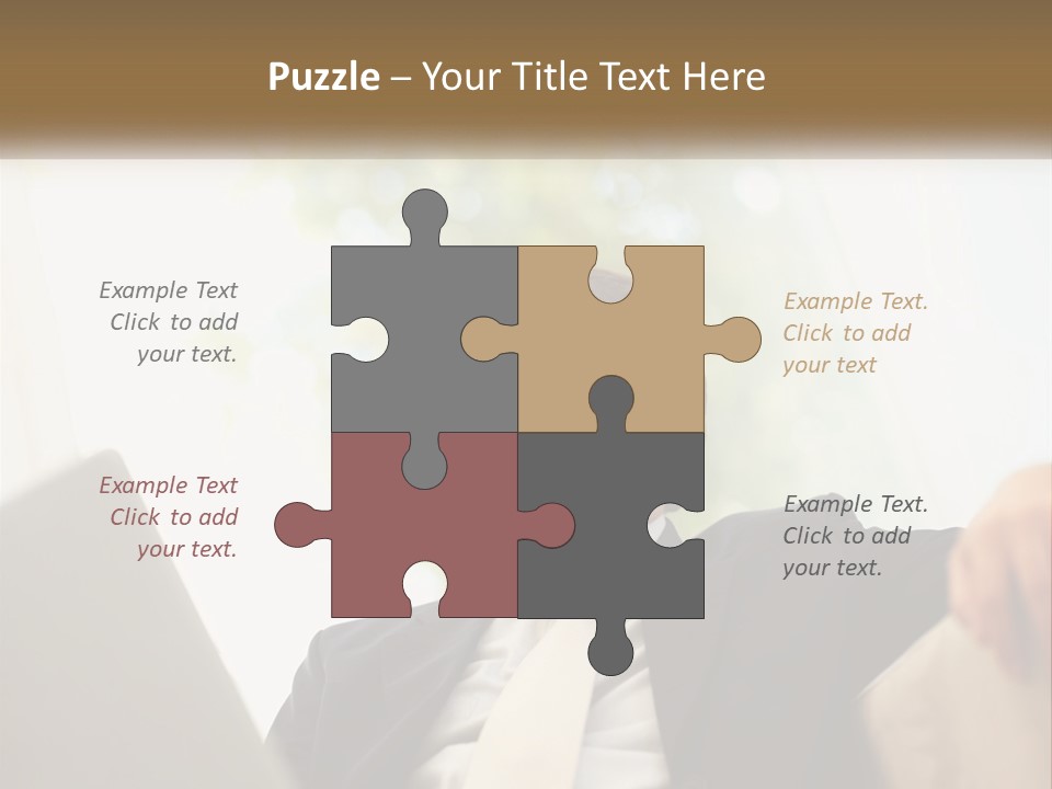 A Man In A Suit Sitting In Front Of A Laptop PowerPoint Template