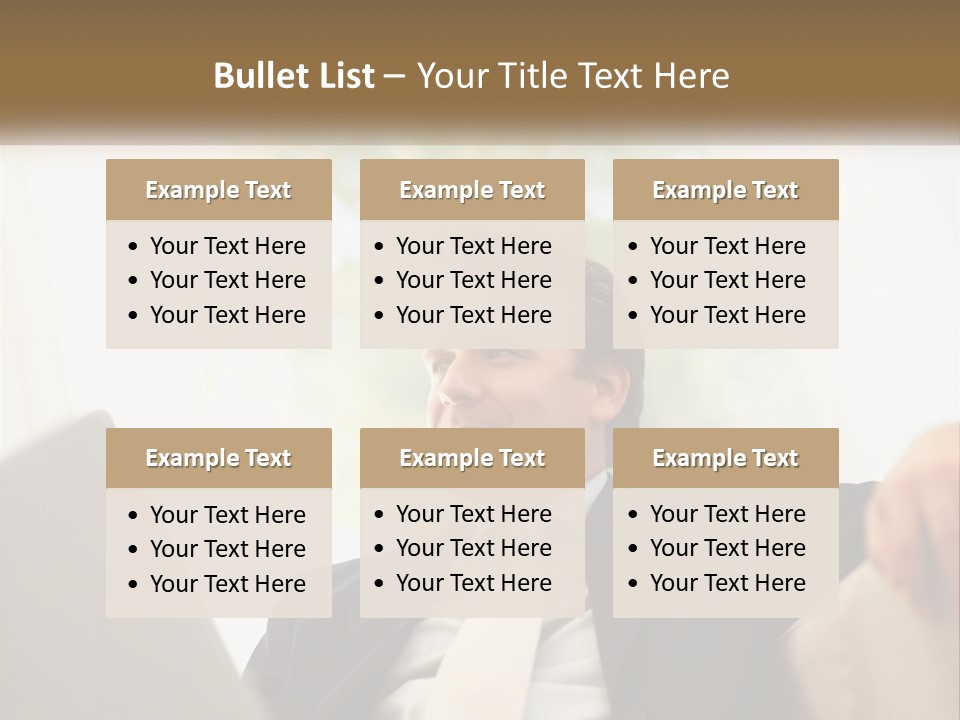 A Man In A Suit Sitting In Front Of A Laptop PowerPoint Template