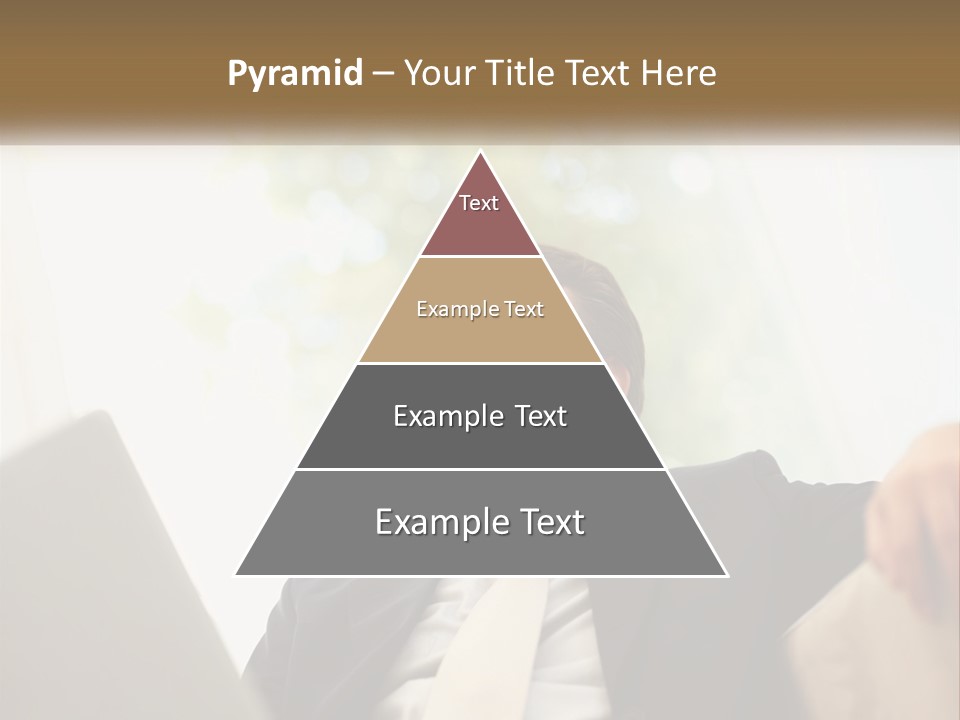 A Man In A Suit Sitting In Front Of A Laptop PowerPoint Template
