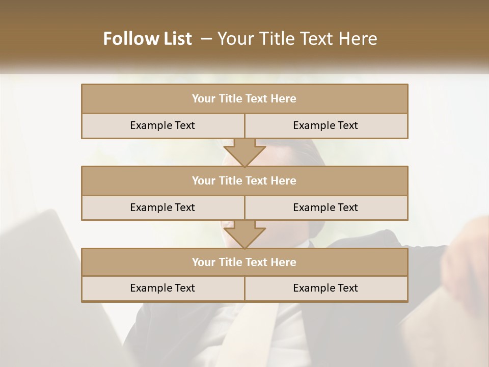A Man In A Suit Sitting In Front Of A Laptop PowerPoint Template