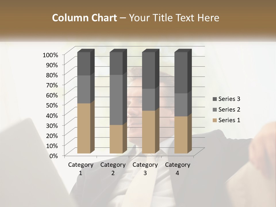 A Man In A Suit Sitting In Front Of A Laptop PowerPoint Template