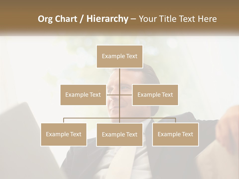 A Man In A Suit Sitting In Front Of A Laptop PowerPoint Template