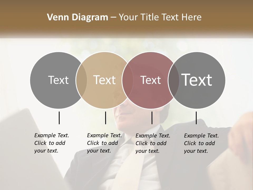 A Man In A Suit Sitting In Front Of A Laptop PowerPoint Template