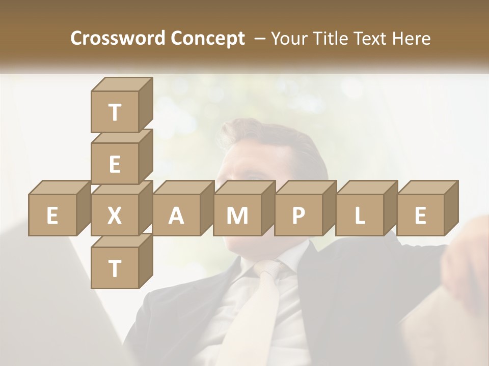 A Man In A Suit Sitting In Front Of A Laptop PowerPoint Template