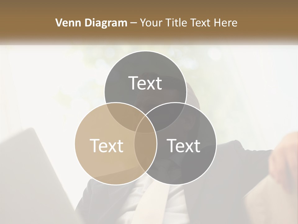 A Man In A Suit Sitting In Front Of A Laptop PowerPoint Template