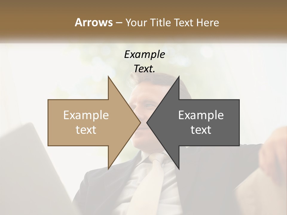 A Man In A Suit Sitting In Front Of A Laptop PowerPoint Template