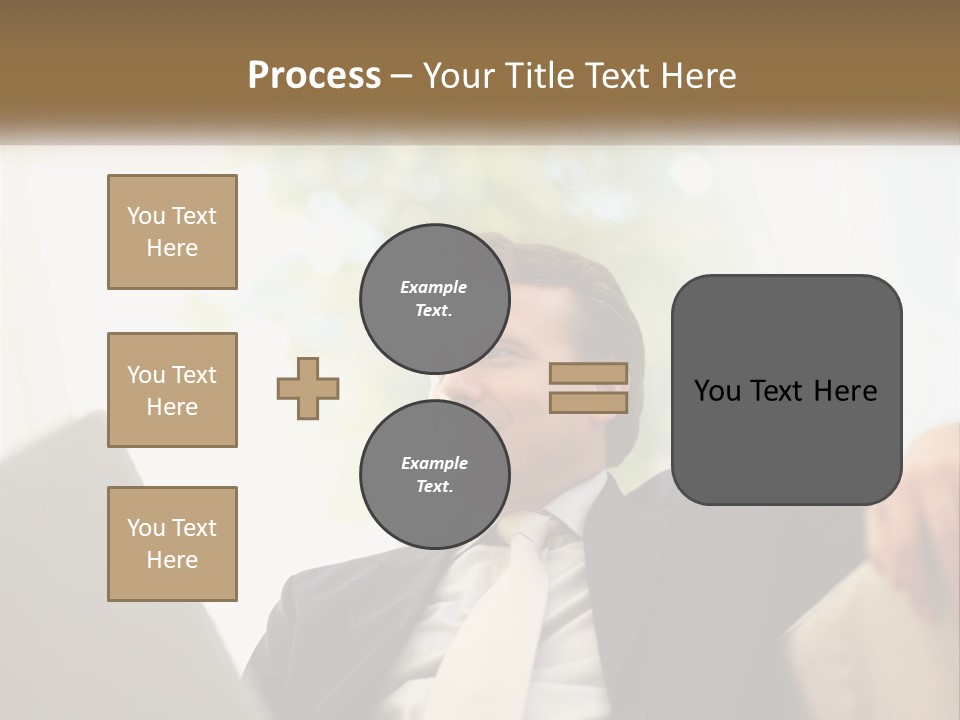 A Man In A Suit Sitting In Front Of A Laptop PowerPoint Template