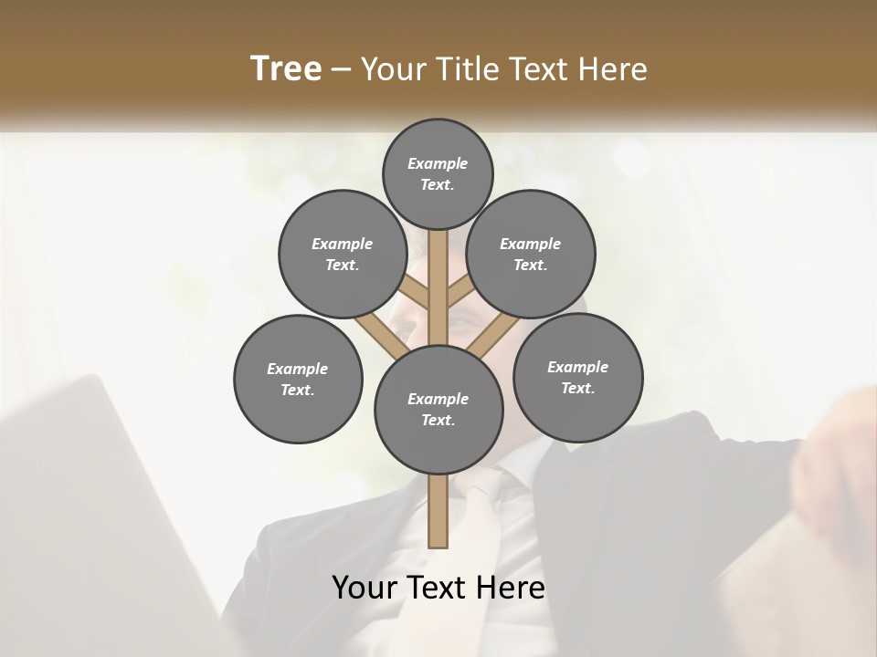 A Man In A Suit Sitting In Front Of A Laptop PowerPoint Template