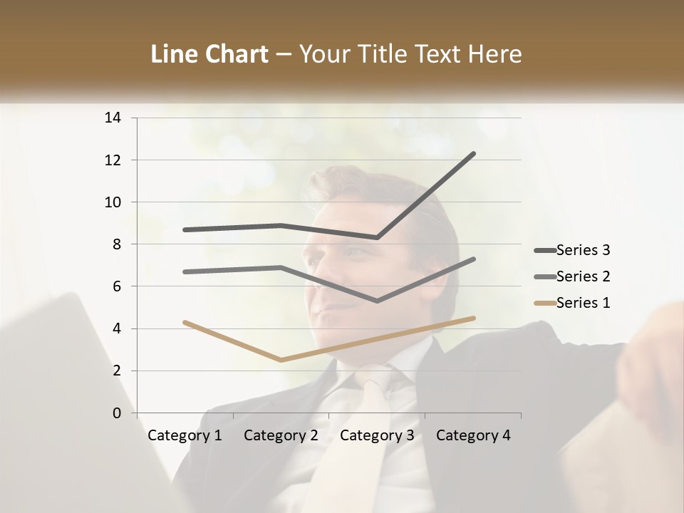 A Man In A Suit Sitting In Front Of A Laptop PowerPoint Template