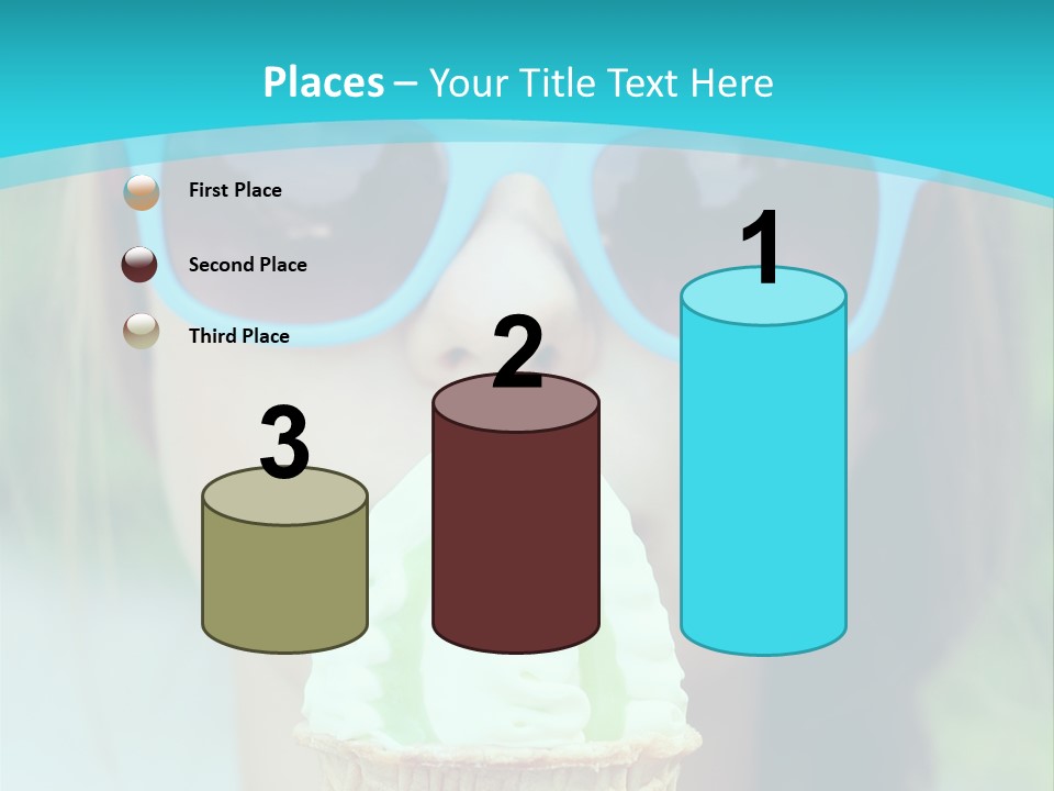 A Woman In Sunglasses Eating An Ice Cream Cone PowerPoint Template