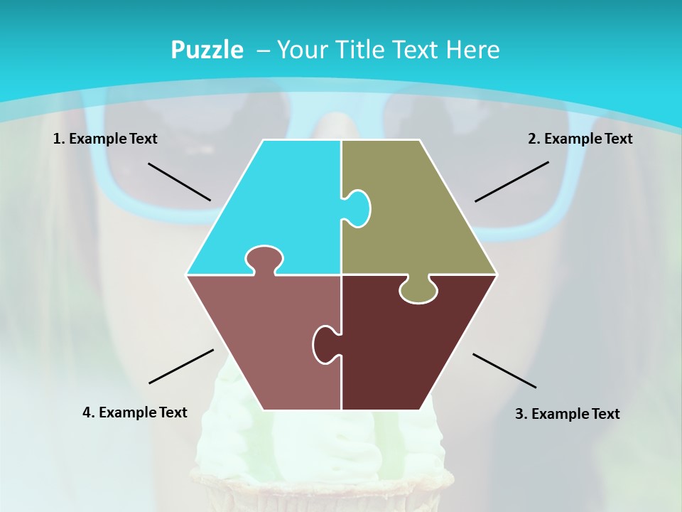 A Woman In Sunglasses Eating An Ice Cream Cone PowerPoint Template