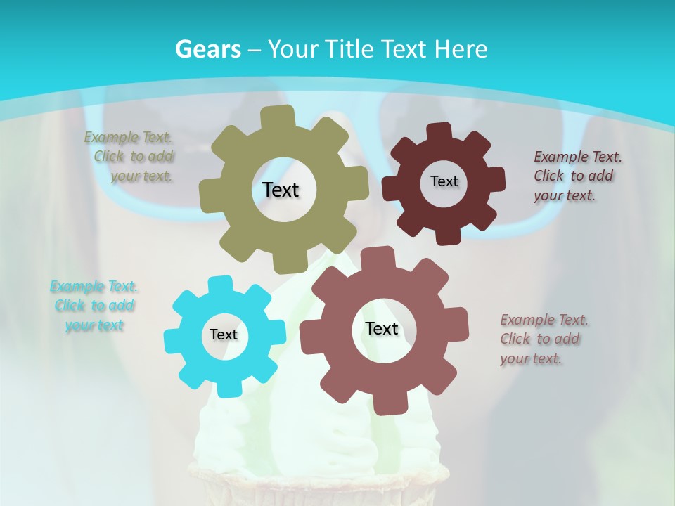 A Woman In Sunglasses Eating An Ice Cream Cone PowerPoint Template