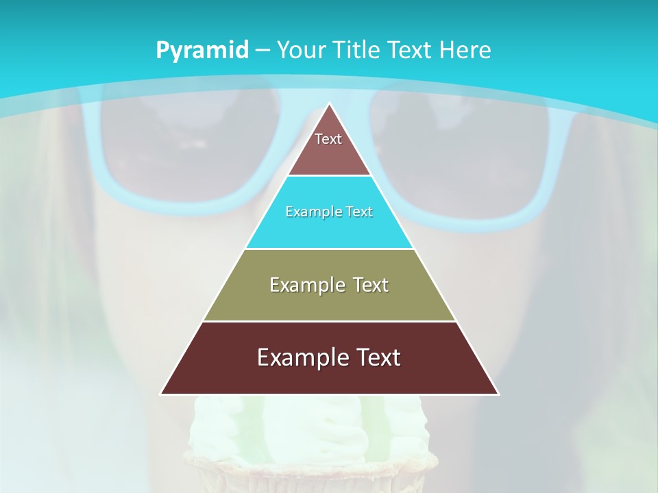 A Woman In Sunglasses Eating An Ice Cream Cone PowerPoint Template