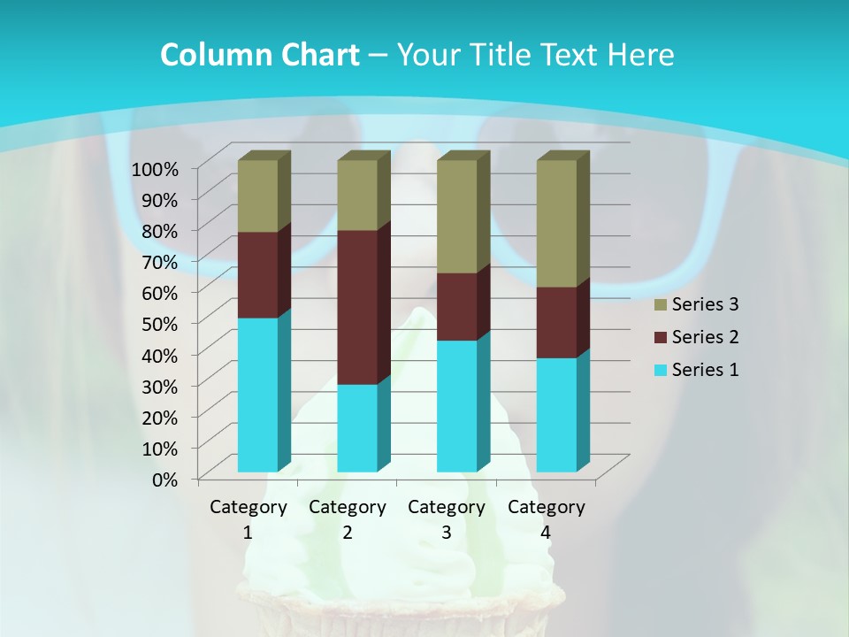 A Woman In Sunglasses Eating An Ice Cream Cone PowerPoint Template
