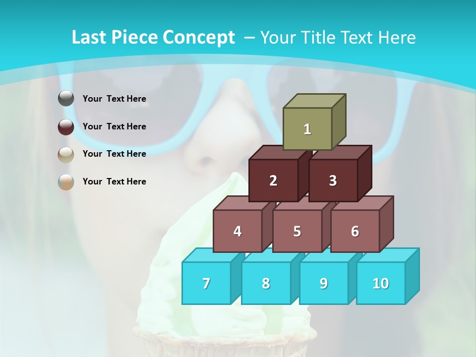 A Woman In Sunglasses Eating An Ice Cream Cone PowerPoint Template
