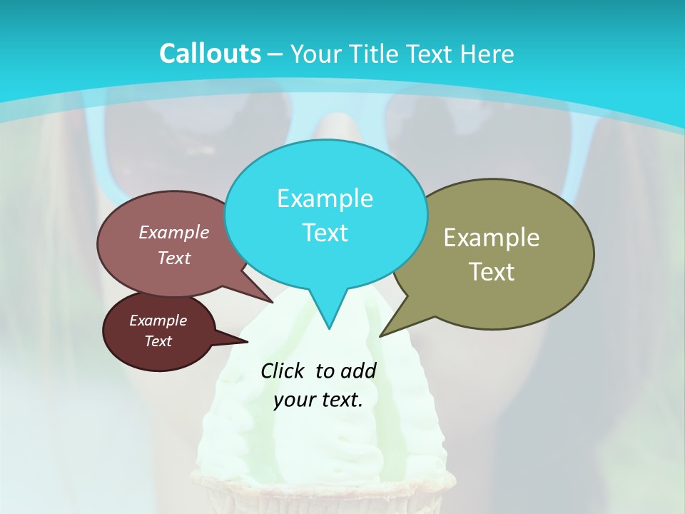 A Woman In Sunglasses Eating An Ice Cream Cone PowerPoint Template