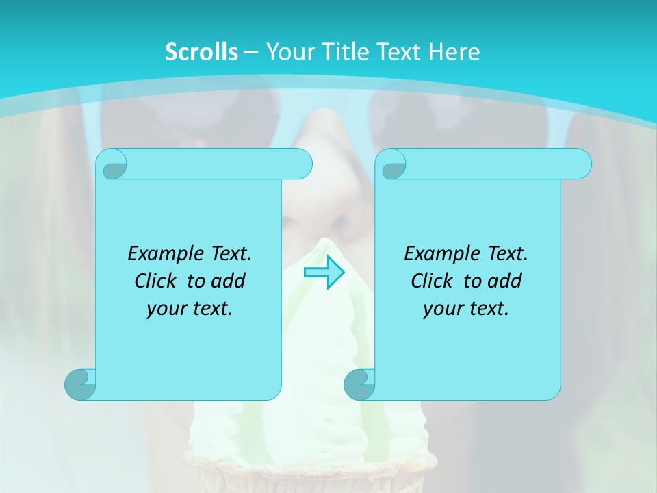 A Woman In Sunglasses Eating An Ice Cream Cone PowerPoint Template