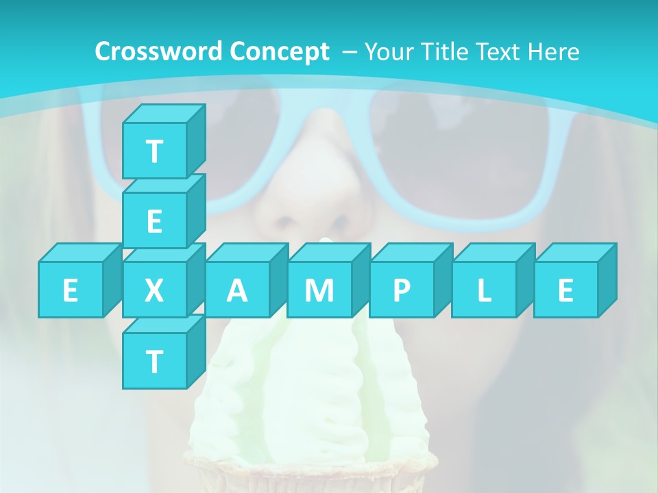 A Woman In Sunglasses Eating An Ice Cream Cone PowerPoint Template