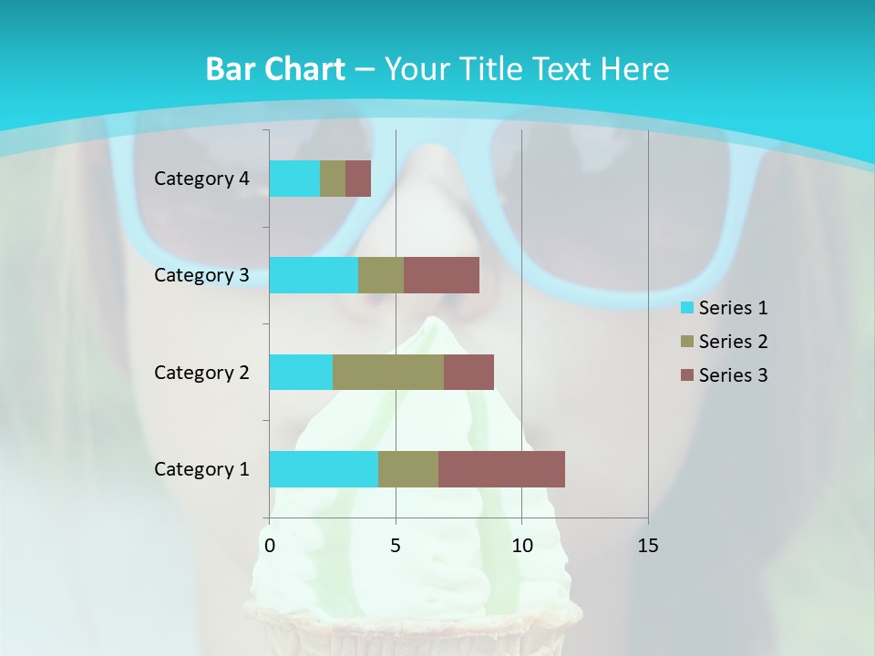 A Woman In Sunglasses Eating An Ice Cream Cone PowerPoint Template