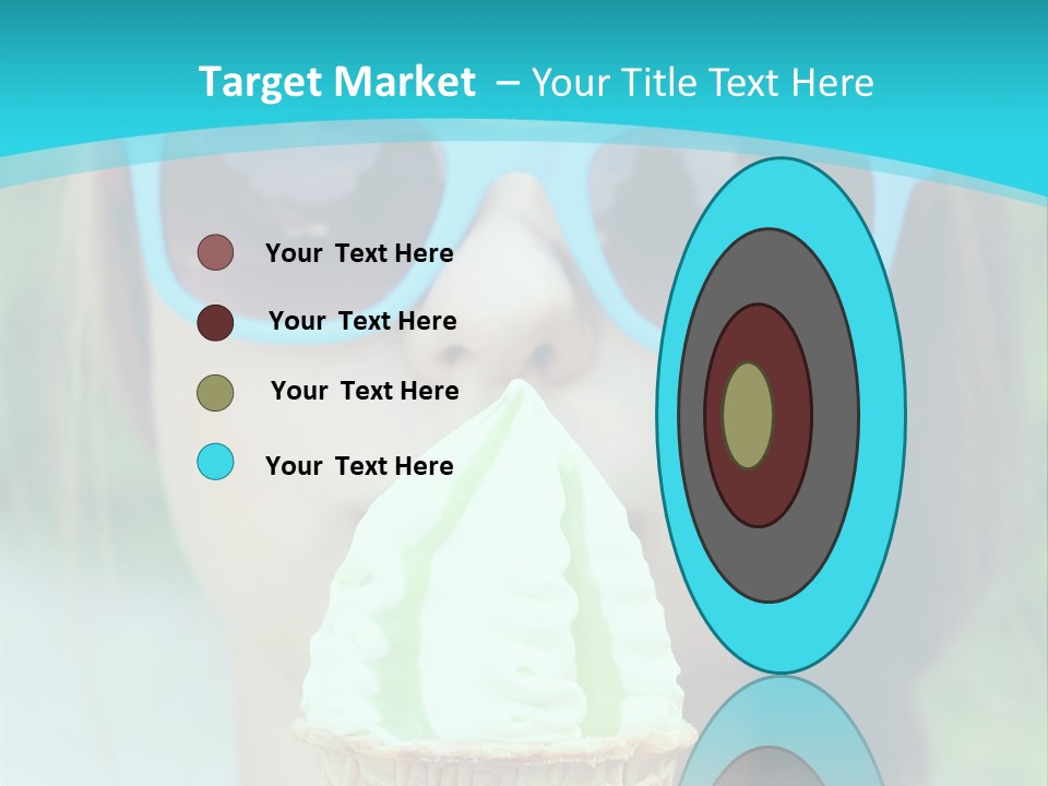 A Woman In Sunglasses Eating An Ice Cream Cone PowerPoint Template