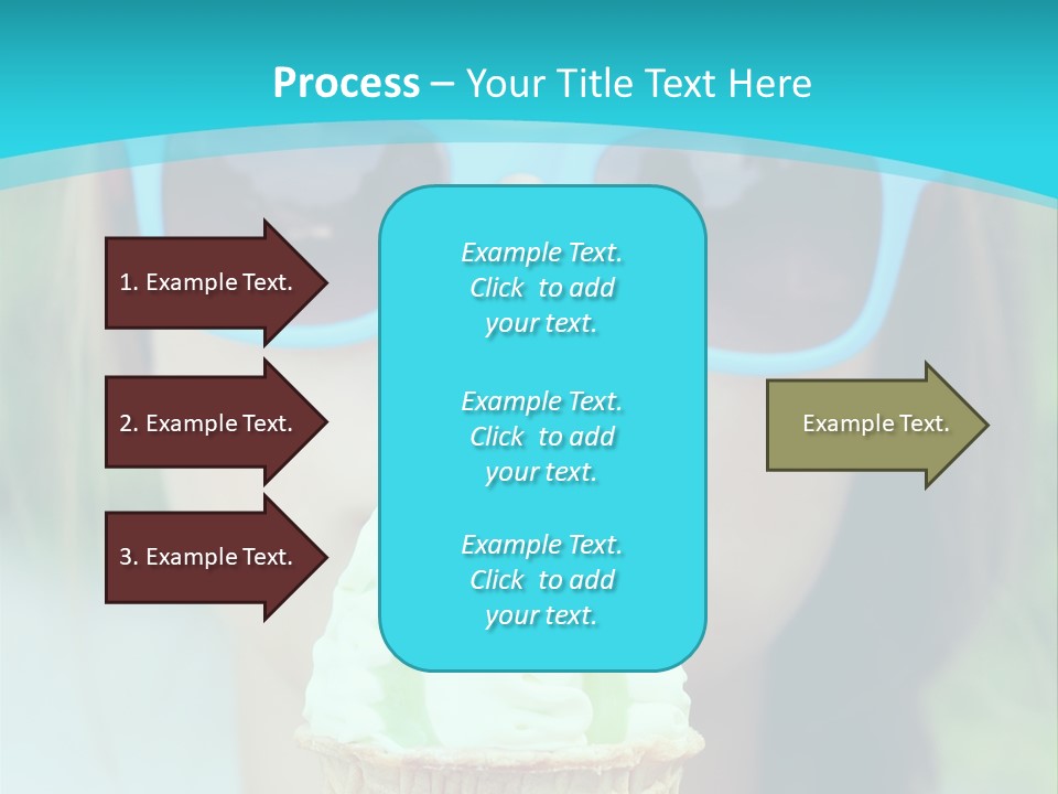 A Woman In Sunglasses Eating An Ice Cream Cone PowerPoint Template