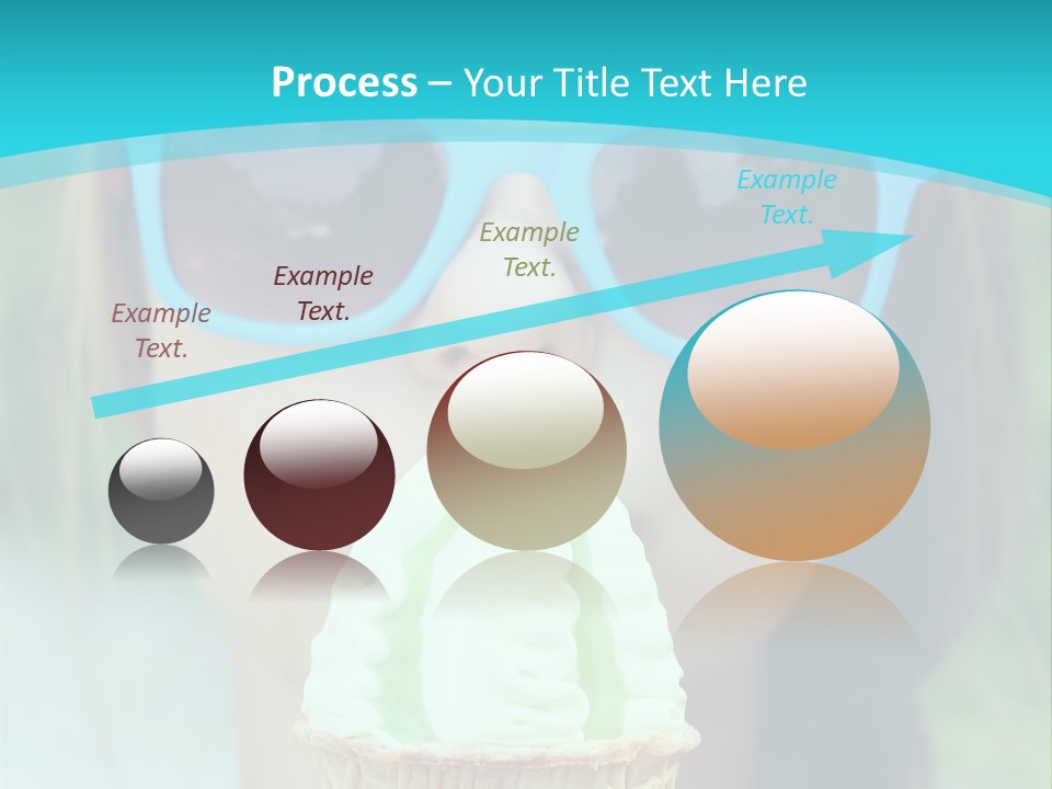 A Woman In Sunglasses Eating An Ice Cream Cone PowerPoint Template