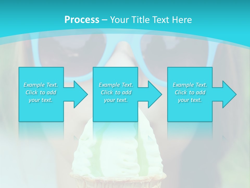 A Woman In Sunglasses Eating An Ice Cream Cone PowerPoint Template