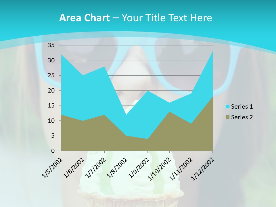 A Woman In Sunglasses Eating An Ice Cream Cone PowerPoint Template