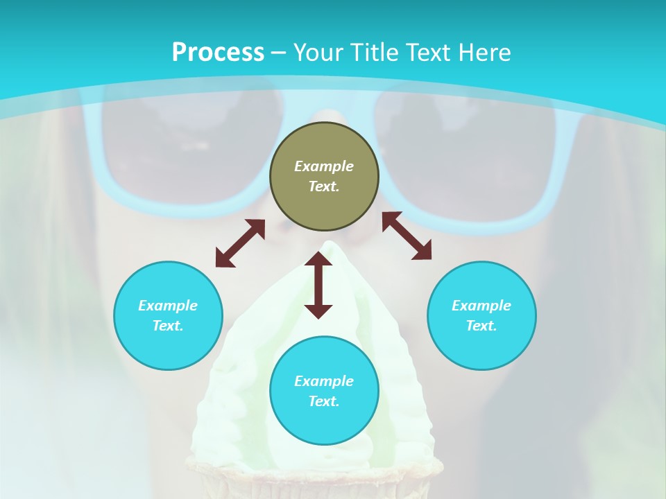 A Woman In Sunglasses Eating An Ice Cream Cone PowerPoint Template