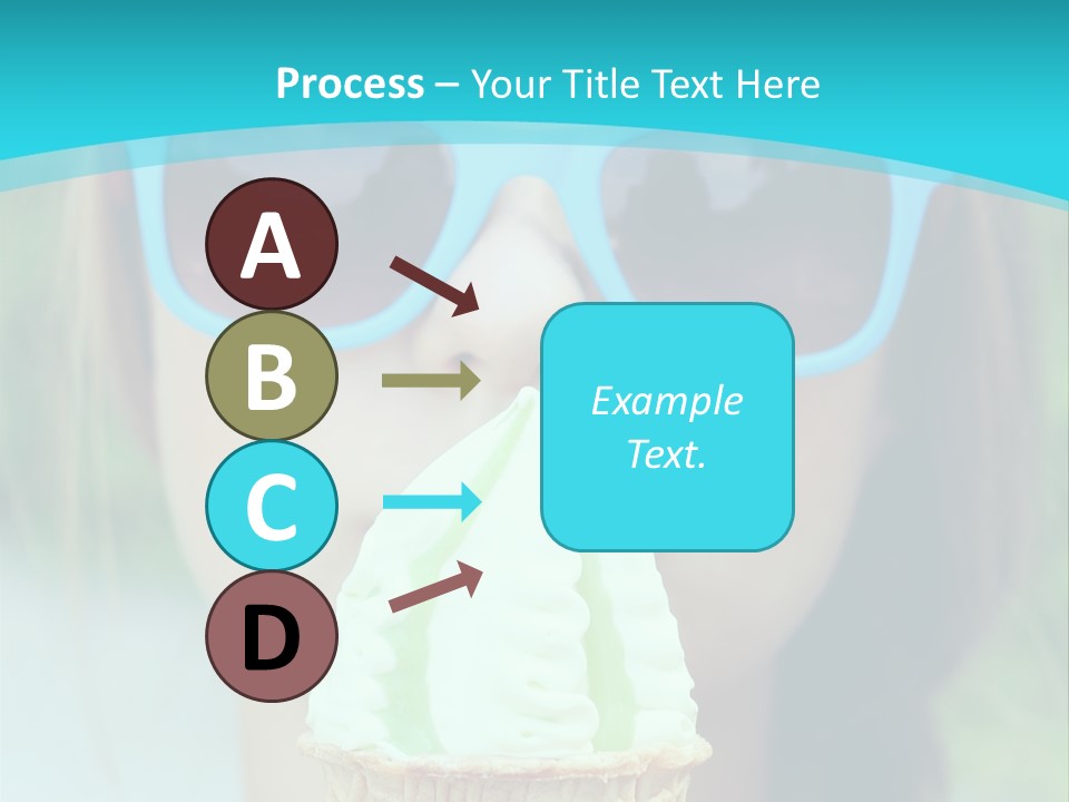 A Woman In Sunglasses Eating An Ice Cream Cone PowerPoint Template