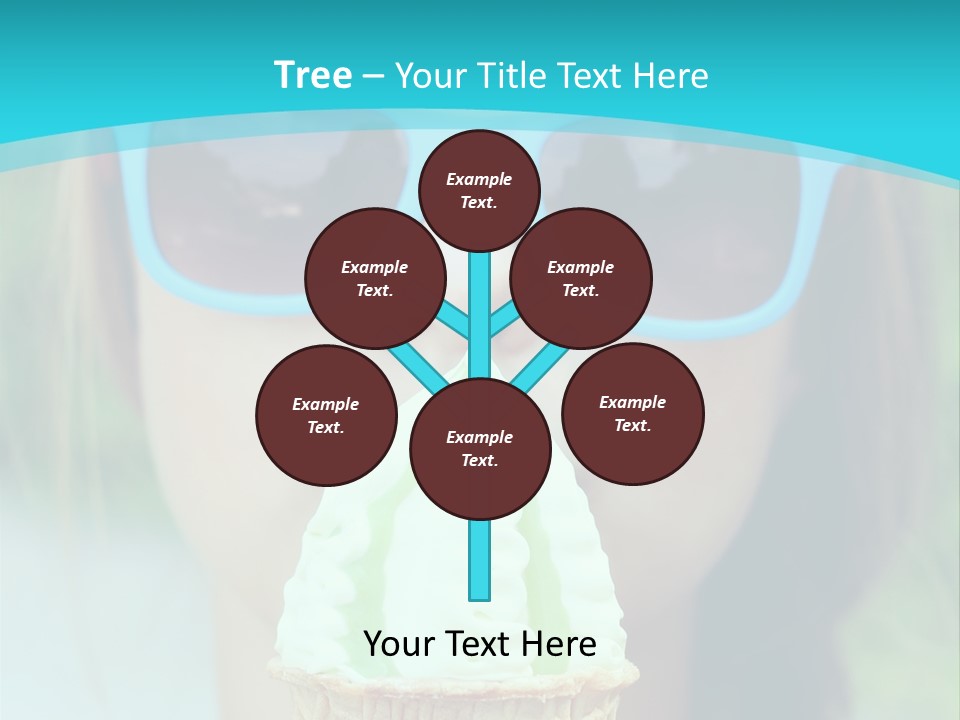 A Woman In Sunglasses Eating An Ice Cream Cone PowerPoint Template